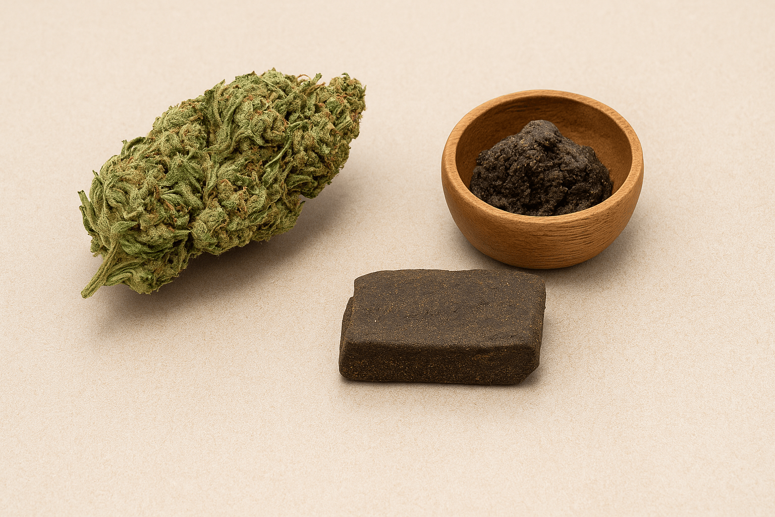 hachís CBD y flor de cáñamo natural
