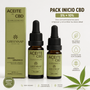 pack aceite CBD 5% y 10% Green Nap