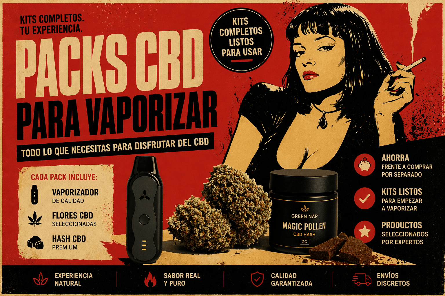 packs cbd para vaporizar con vaporizador flores cbd y hash estilo retro