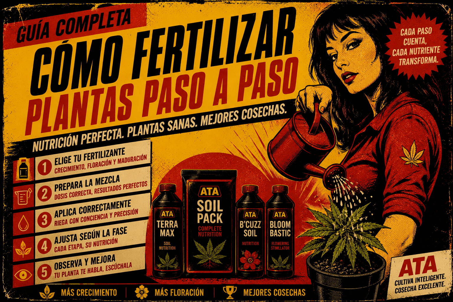 guia visual como fertilizar plantas paso a paso con fertilizantes y nutrientes para crecimiento y floracion