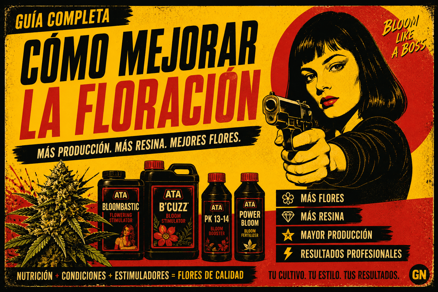 guia visual para mejorar la floracion de las plantas con fertilizantes y estimuladores de cultivo