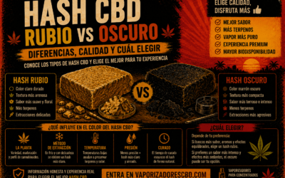 Hash CBD rubio vs oscuro: diferencias, calidad y cuál elegir
