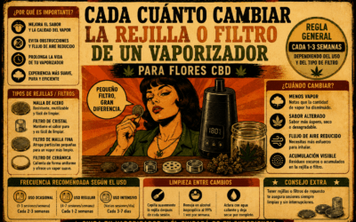 Cada cuánto cambiar la rejilla o filtro de un vaporizador para flores CBD